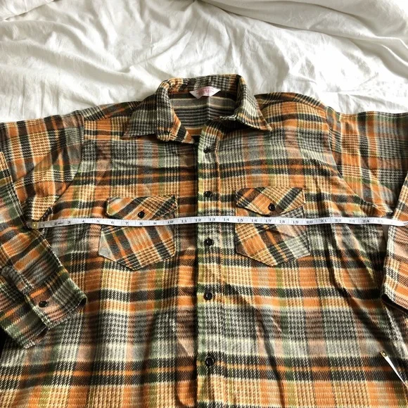 Vintage Frostproof Plaid Cotton Flannel Button Down Shirt Shacket - Picture 8 of 11